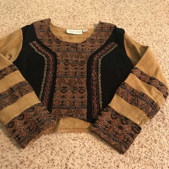 Boho jacket with embroidered detailing size medium - Picture 3 of 4